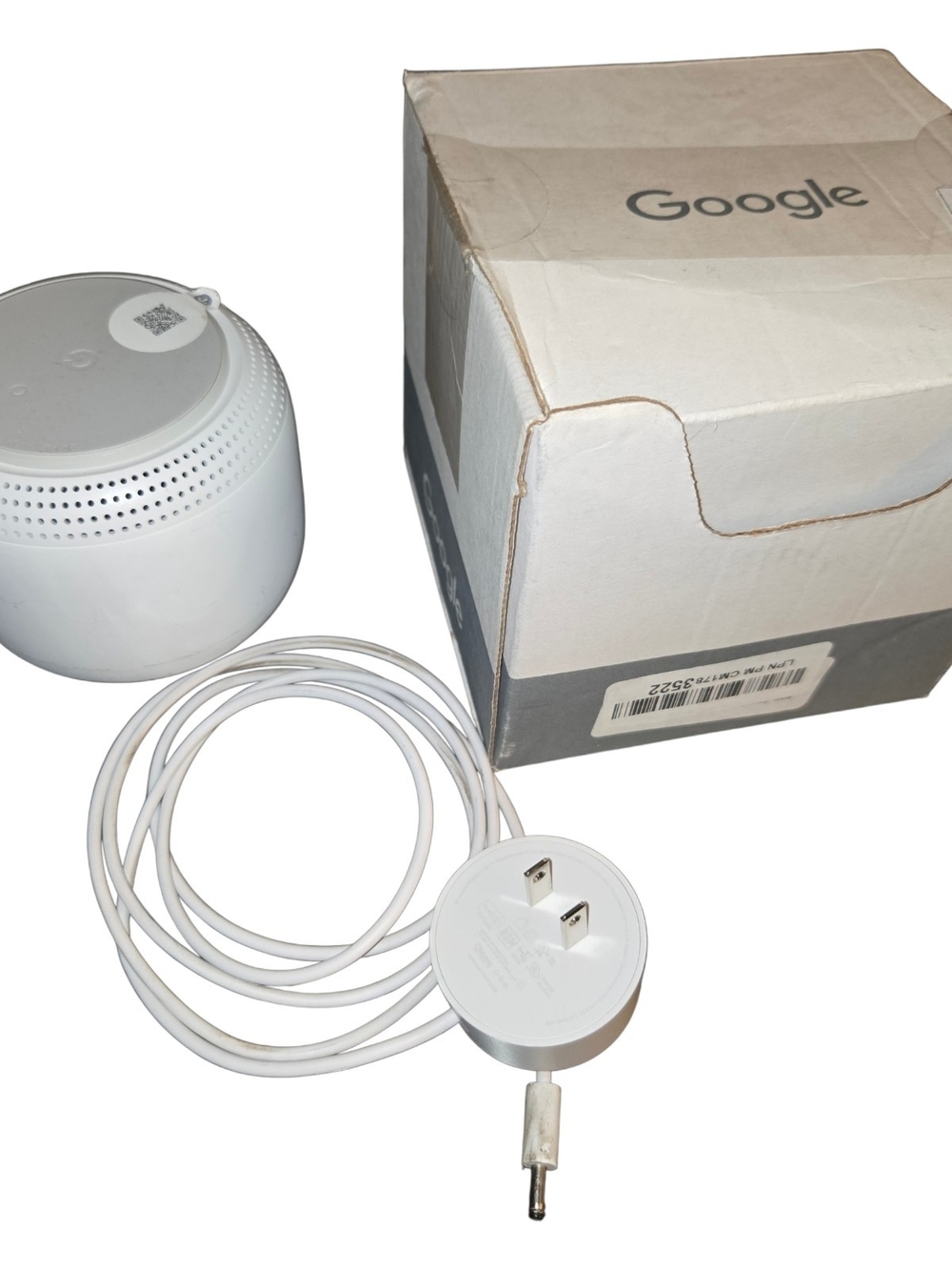 Google Nest Wifi Point (H2E) - Built-in Smart Speaker w/ Google Assistant- Snow